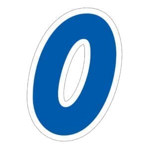 Blue & White Die Cut 0